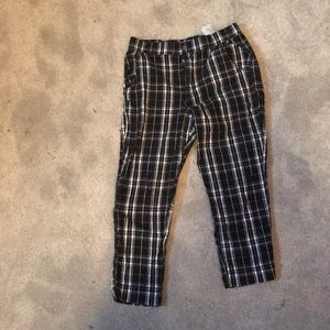 high waisted Hollister black and white plaid pants
